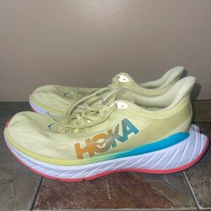 Hoka Carbon x2  Running Shoes with Multicolor Accents